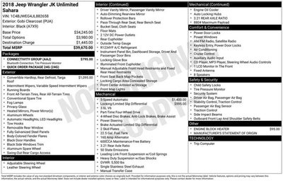 2018 Jeep Wrangler JK Unlimited Sahara