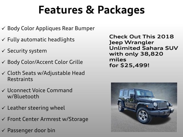 2018 Jeep Wrangler JK Unlimited Sahara