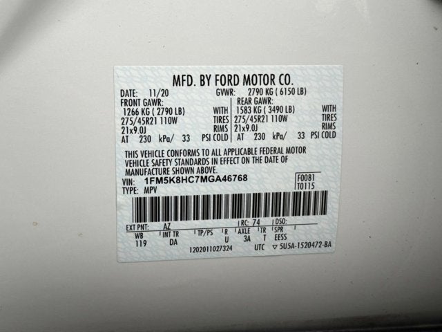 2021 Ford Explorer Platinum