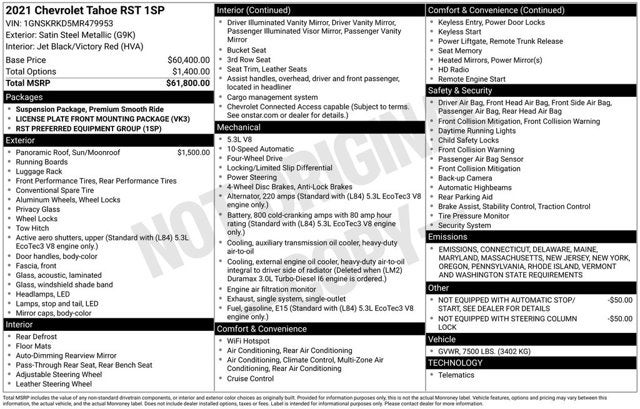 2021 Chevrolet Tahoe RST