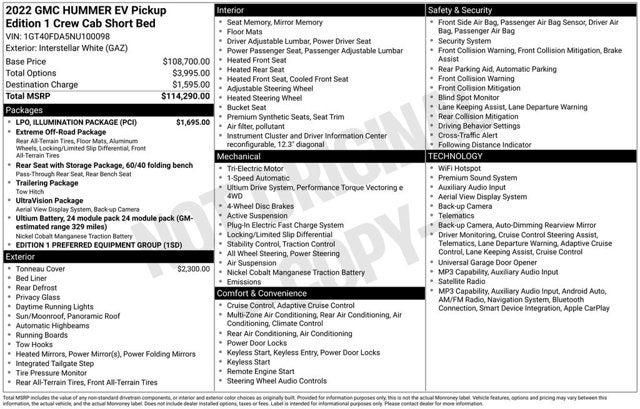 2022 GMC HUMMER EV Edition 1