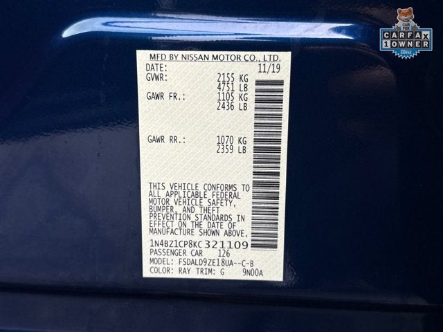 2019 Nissan LEAF SV PLUS