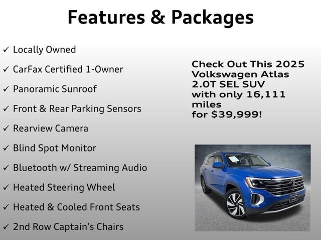2025 Volkswagen Atlas 2.0T SEL