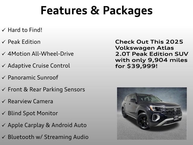 2025 Volkswagen Atlas 2.0T Peak Edition