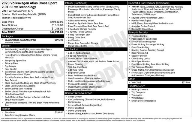 2023 Volkswagen Atlas Cross Sport 2.0T SE w/Technology