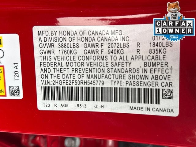 2024 Honda Civic Sedan Sport