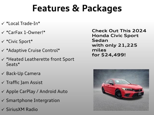2024 Honda Civic Sedan Sport