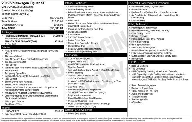 2019 Volkswagen Tiguan 2.0T SE