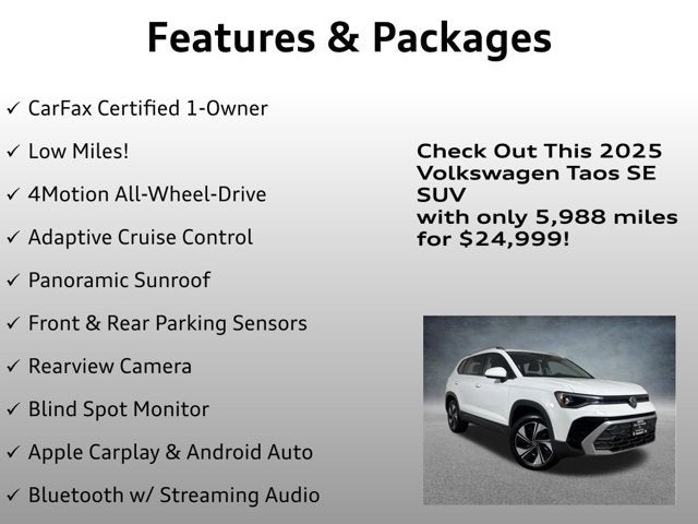 2025 Volkswagen Taos SE