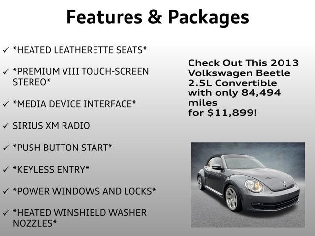 2013 Volkswagen Beetle Convertible 2.5L