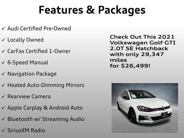 2021 Volkswagen Golf GTI 2.0T SE
