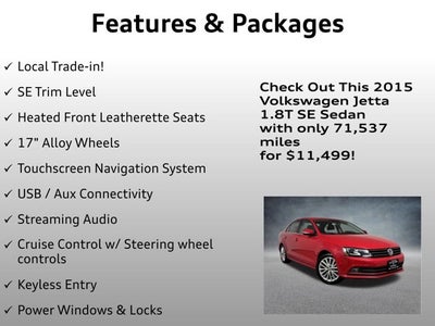 2015 Volkswagen Jetta 1.8T SE