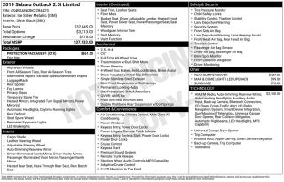 2019 Subaru Outback Limited