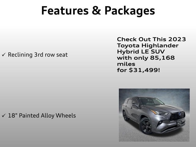 2023 Toyota Highlander Hybrid LE