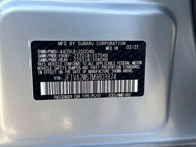 2021 Subaru WRX STI Limited