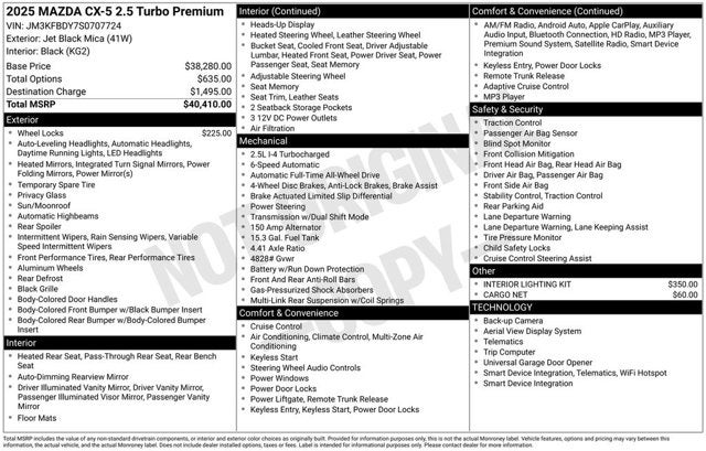 2025 Mazda Mazda CX-5 2.5 Turbo Premium Package