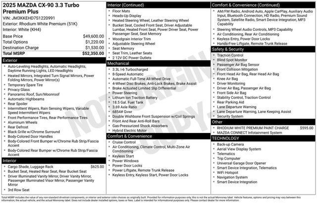 2025 Mazda Mazda CX-90 Premium Plus Package