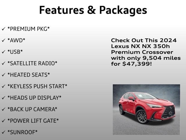 2024 Lexus NX NX 350h Premium