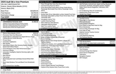 2025 Audi Q6 e-tron Premium