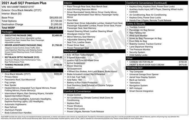 2021 Audi SQ7 Premium Plus
