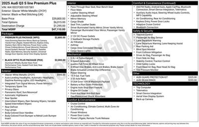 2025 Audi Q3 S line Premium Plus