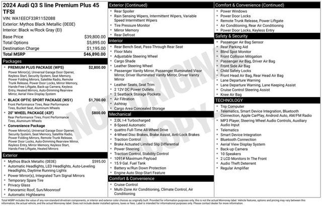 2024 Audi Q3 S line Premium Plus