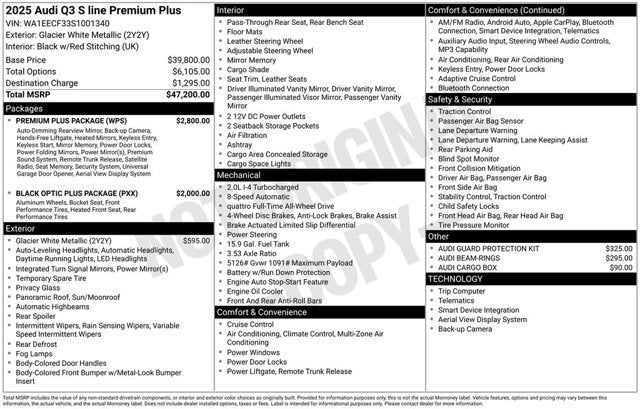 2025 Audi Q3 S line Premium Plus