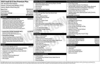 2023 Audi Q3 S line Premium Plus