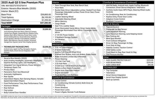 2025 Audi Q3 S line Premium Plus