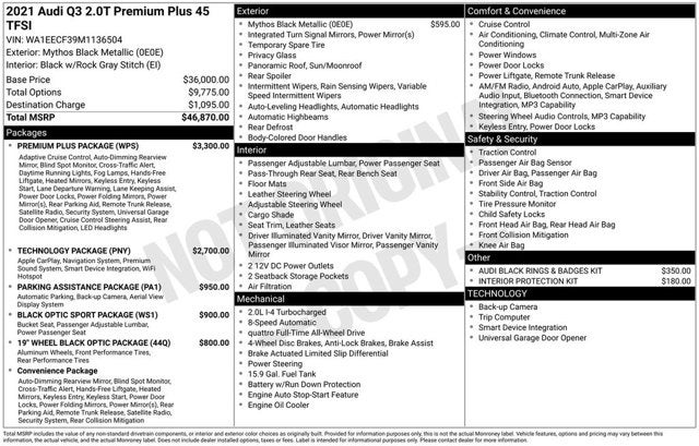 2021 Audi Q3 S line Premium Plus