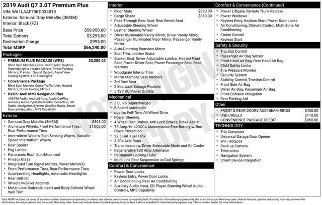 2019 Audi Q7 55 Premium Plus