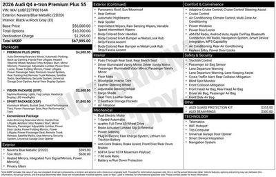 2026 Audi Q4 e-tron Premium Plus