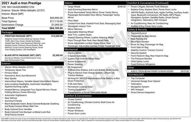 2021 Audi e-tron Prestige