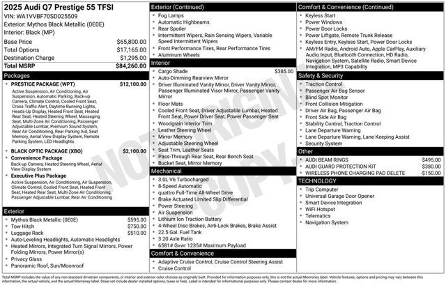 2025 Audi Q7 Prestige