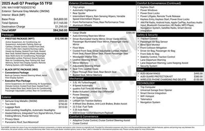 2025 Audi Q7 Prestige