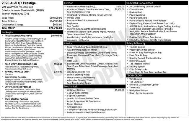 2020 Audi Q7 Prestige