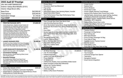 2022 Audi Q7 Prestige