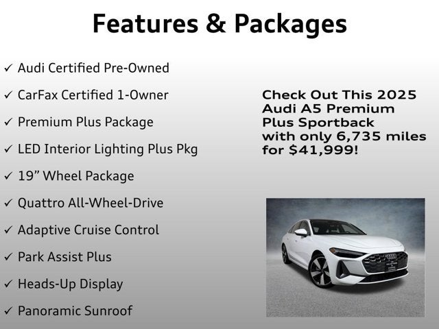 2025 Audi A5 Premium Plus