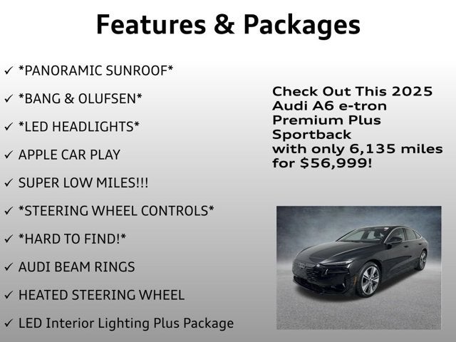 2025 Audi A6 e-tron Premium Plus