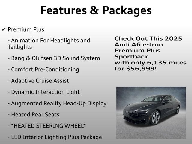 2025 Audi A6 e-tron Premium Plus