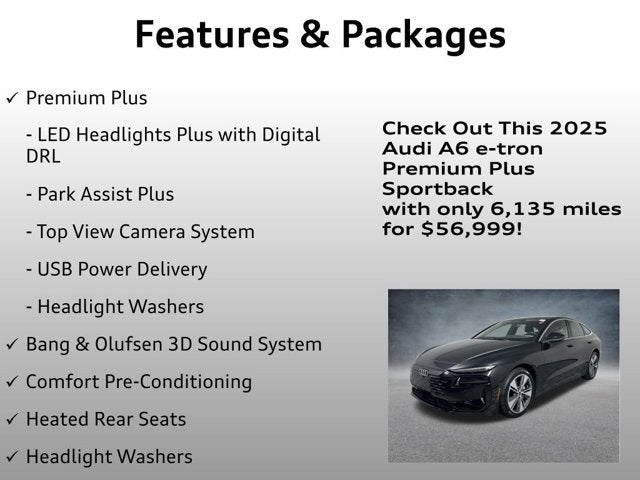 2025 Audi A6 e-tron Premium Plus