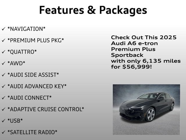2025 Audi A6 e-tron Premium Plus