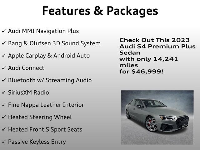 2023 Audi S4 Sedan Premium Plus