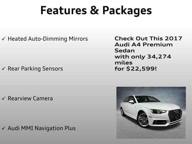 2017 Audi A4 Season of Audi Premium