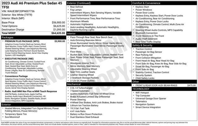2023 Audi A6 Sedan Premium Plus