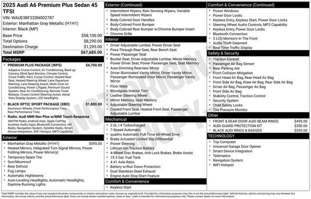 2025 Audi A6 Sedan Premium Plus