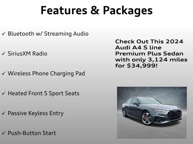2024 Audi A4 Sedan S line Premium Plus
