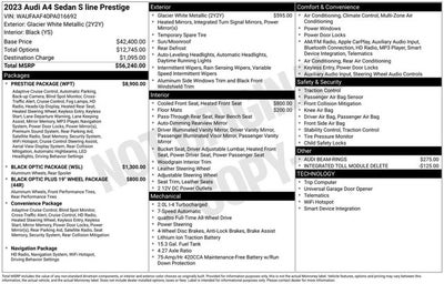 2023 Audi A4 Sedan S line Prestige