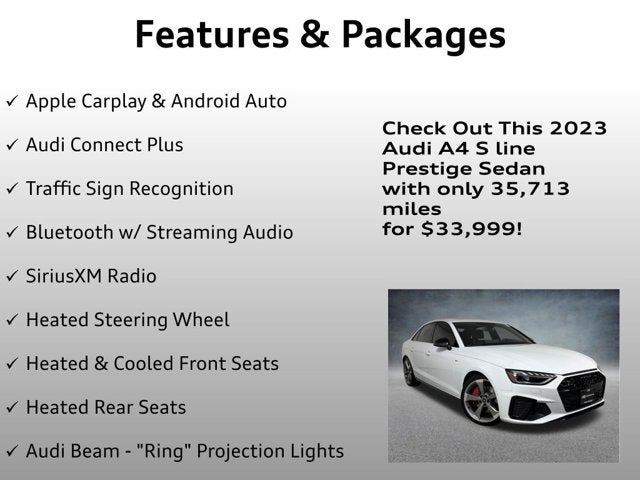 2023 Audi A4 Sedan S line Prestige
