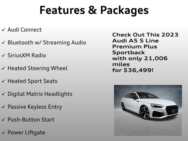 2023 Audi A5 Sportback S line Premium Plus